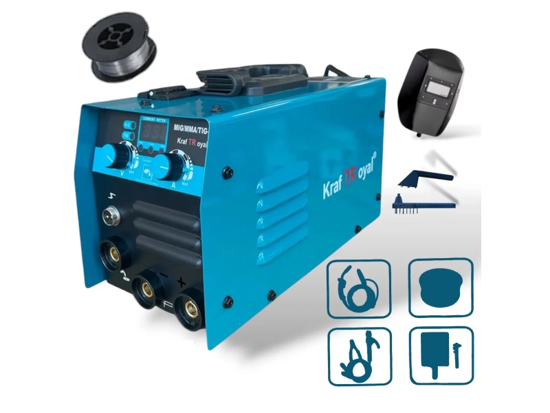 Ηλεκτρική συγκολλητική μηχανή inverter 400A με τροφοδότη καλωδίων 2 σε 1 KRAFTROYAL + ηλιακή μάσκα + ρολό σύρματος Ηλεκτρική συγκολλητική μηχανή inverter 400A με τροφοδότη καλωδίων 2 σε 1 KRAFTROYAL + ηλιακή μάσκα + ρολό σύρματος - KraftRoyal 3218