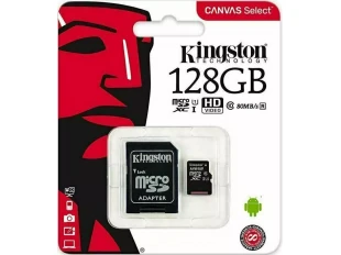 Κάρτα μνήμης MicroSD Kingston 128 GB Class 10 + Προσαρμογέας SD