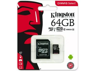 Κάρτα μνήμης MicroSD Kingston 64 GB Class 10 + Προσαρμογέας SD