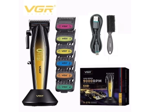 Κουρευτική μηχανή VGR V-270 με βάση φόρτισης (Κίτρινη)