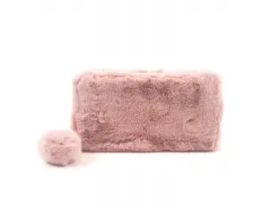 Ροζ πορτοφόλι - πούπουλο