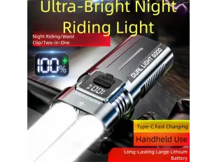 Φως ποδηλάτου LED SM-220 10W – επαναφορτιζόμενο φως ποδηλάτου με οθόνη, 4 λειτουργίες