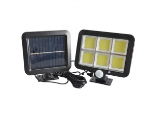 Ηλιακός προβολέας LED BK-128 – 6COB, ξεχωριστό ηλιακό πάνελ και τηλεχειριστήριο