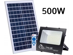 Ηλιακός προβολέας LED 500W με ξεχωριστό φωτοβολταϊκό πάνελ
