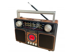 Φορητό ηλιακό ραδιόφωνο MEIER MD-1306BT-S - Bluetooth, ραδιόφωνο FM, MP3 player, USB και κάρτα SD