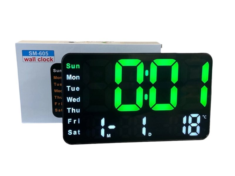 Επιτραπέζιο ψηφιακό ρολόι τοίχου SM-605 Επιτραπέζιο ψηφιακό ρολόι τοίχου SM-605 - 3304-605