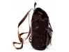 Καφέ σακίδιο πλάτης από γνήσιο δέρμα