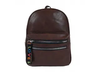 Καφέ γυναικείο σακίδιο πλάτης - Loveli