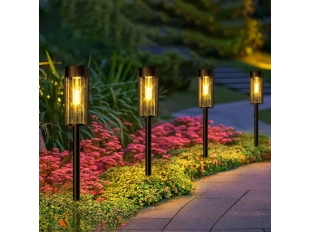 Ηλιακό φωτιστικό κήπου XF-2902 με ζεστό φως 3000K, μαύρο