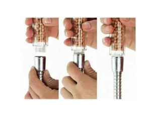 Φωτιζόμενη κεφαλή ντουζιέρας LED σε διάφορα χρώματα + ορυκτά τουρμαλίνη και γερμάνιο