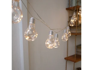 Ηλιακό Φωτιστικό Led Γιρλάντα 10 Λάμπες Ζεστό Λευκό