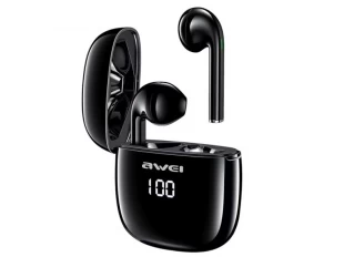 Ασύρματα ακουστικά AWEI T28P, Bluetooth 5.0, TWS, μαύρο