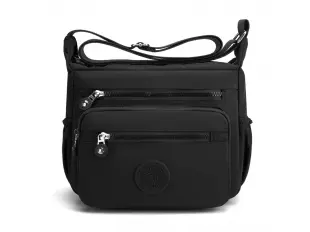 Μαύρη υφασμάτινη τσάντα - Vqra