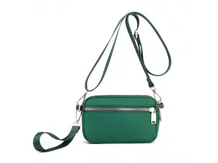 Πράσινη υφασμάτινη τσάντα - Elda