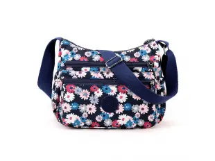 Τσάντα με υφασμάτινα λουλούδια - Vana