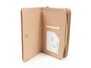 Καφέ μεσαίου μεγέθους τσάντα από οικολογικό δέρμα