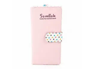 Ροζ μεγάλο πορτοφόλι - Somlloh