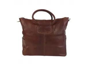 Καφέ δερμάτινη τσάντα - Lonaq