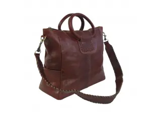 Καφέ δερμάτινη τσάντα - Lonaq