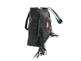 Μαύρη τσάντα από γνήσιο δέρμα - Emes