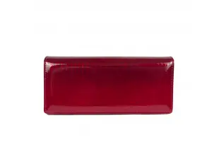 Κόκκινο λουστρίνι πορτοφόλι με κλιπ και μαγνήτη