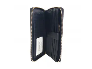 Μαύρο λουστρίνι πορτοφόλι με πεταλούδες