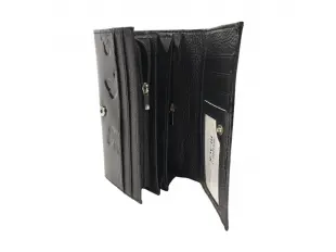 Μαύρο λουστρίνι πορτοφόλι με πεταλούδες - Moana