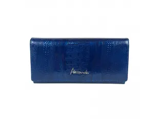 Μπλε λουστρίνι πορτοφόλι - Alesa