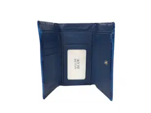 Μπλε λουστρίνι πορτοφόλι με πεταλούδες - Meras