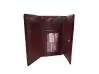 Πορτοφόλι από λουστρίνι σε μπορντό χρώμα μεσαίου μεγέθους