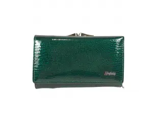 Πράσινο μεσαίου μεγέθους πορτοφόλι από λουστρίνι