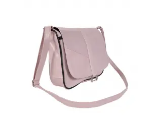 Ανοιχτό ροζ δερμάτινη τσάντα - Elia