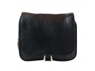 Μαύρη τσάντα από γνήσιο δέρμα - Elia