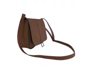 Μικρή καφέ δερμάτινη τσάντα - Emai