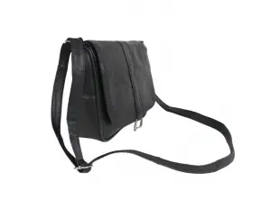 Μικρή μαύρη δερμάτινη τσάντα - Emai