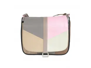 Πολύχρωμη δερμάτινη τσάντα χειρός - Elia