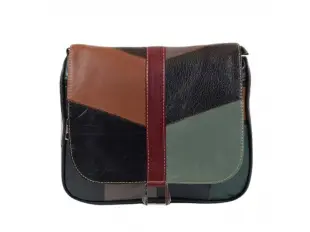 Πολύχρωμη τσάντα από γνήσιο δέρμα - Elia