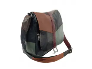 Πολύχρωμη τσάντα από γνήσιο δέρμα - Elia