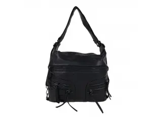 Μαύρη γυναικεία τσάντα πλάτης - σακίδιο πλάτης - Olea