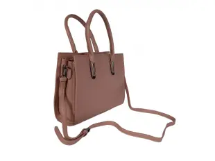 Γυναικεία τσάντα χειρός με σταχτί τριαντάφυλλα - Miries