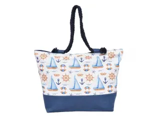 Καλοκαιρινή τσάντα θαλάσσης με βάρκες