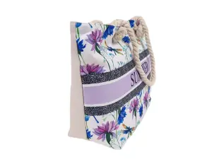 Τσάντα θαλάσσης με λουλούδια - Καλοκαίρι