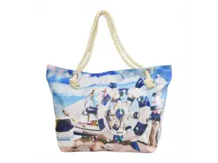 Τσάντα θαλάσσης με πλοίο Τσάντα θαλάσσης με πλοίο