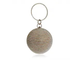 Χρυσή σφαιρική τσάντα - Λίνα