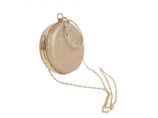 Χρυσή στρογγυλή τσάντα - Limai