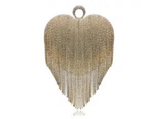 Χρυσή τσάντα με καρδιά - Άννα