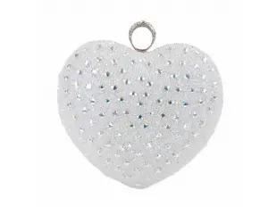 Λαμπερή τσάντα χαμαιλέοντα - καρδιά