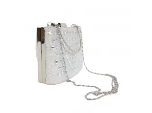 Λευκή επίσημη τσάντα - Meladi
