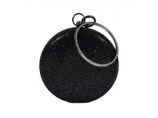 Μαύρη στρογγυλή τσάντα - Kolins