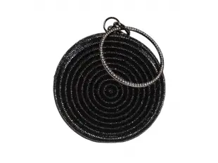 Μαύρη στρογγυλή τσάντα - Valein